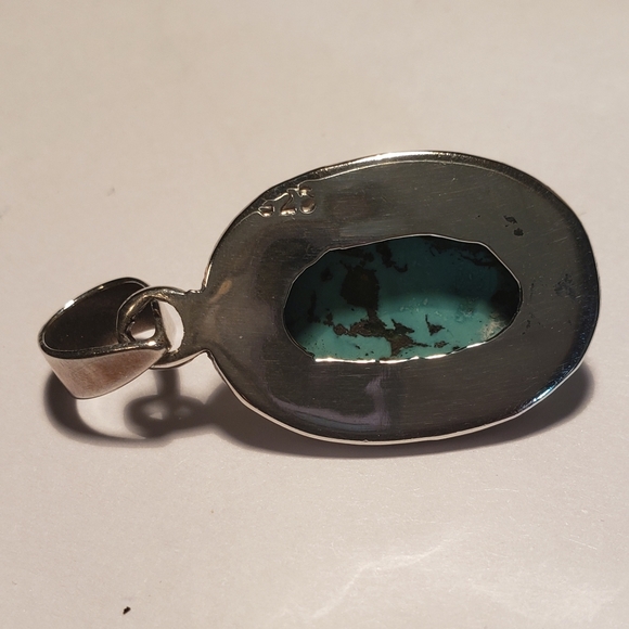Sterling Silver Turquoise Pendant - Picture 3 of 5